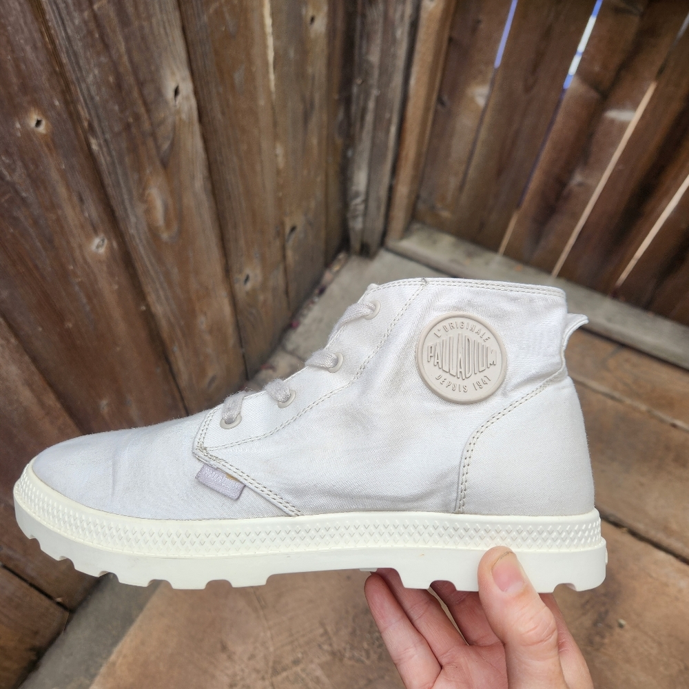 Palladium Lace Up Women's Pampa Mid Moonstruck Grey Size 9.5US 41.5 EU